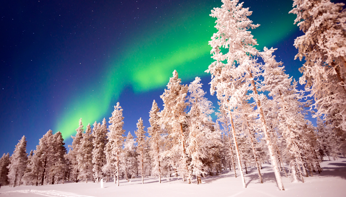 Lieux pour voir les aurores boréales - Finlande